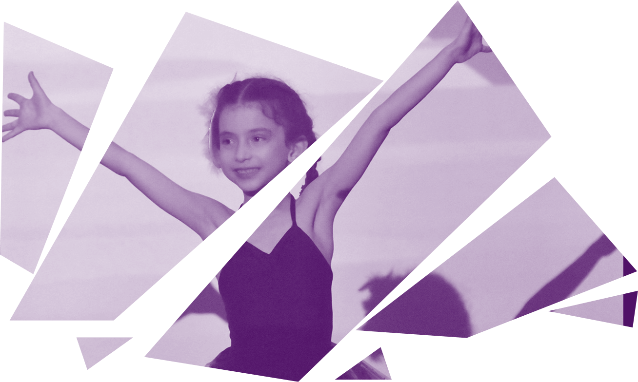Child preforming ballet